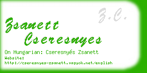 zsanett cseresnyes business card
